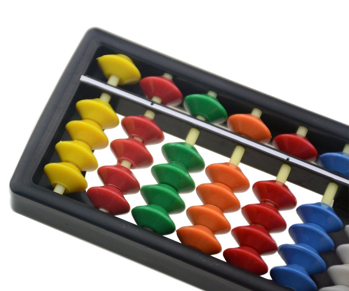 Colorful plastic abacus with beads for kids, educational counting toy from Everything Baby, ideal for early math learning and building skills.