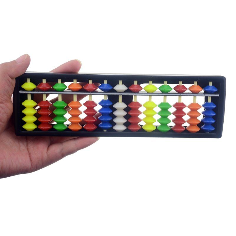 Colorful plastic abacus with beads for kids, educational arithmetic toy designed for early learning and building skills.