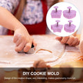 Set of 4 3D biscuit molds by Everything Baby for DIY baking, featuring cartoon designs for baby and kids' biscuits.