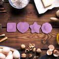 Four 3D pressing biscuit molds by Everything Baby, cartoon-themed baking molds for DIY biscuits and baking fun.