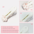 12-pack grey plastic clothespins with cute cat paw pattern, strong grip for laundry, snack bags, and food clips from Everything Baby