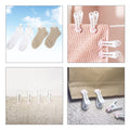Set of 12 grey plastic clothespins with cute cat paw pattern, strong grip laundry and snack bag clips by Everything Baby
