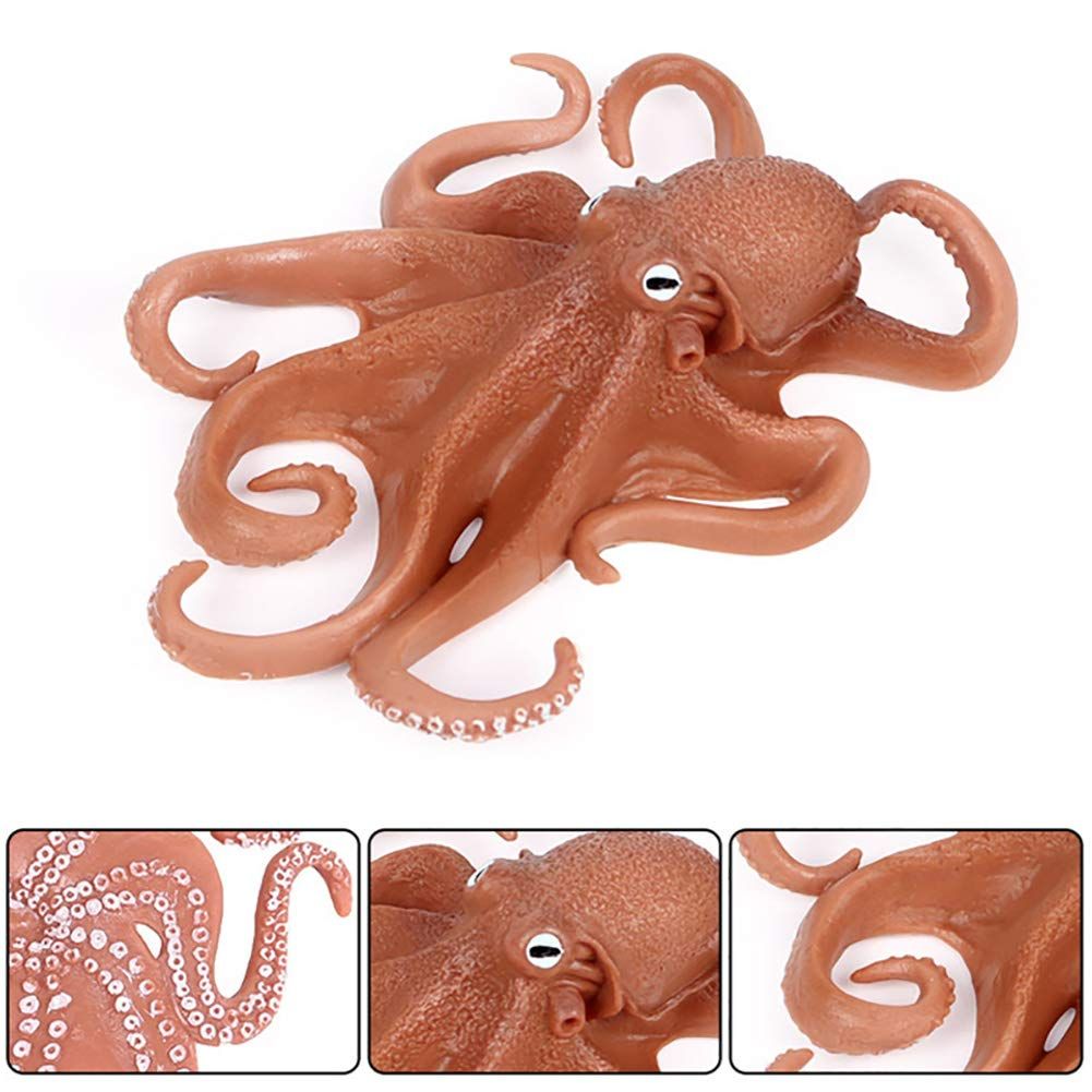 Realistic simulated octopus model toy from Everything Baby, ideal for sea life educational pretend play for kids.