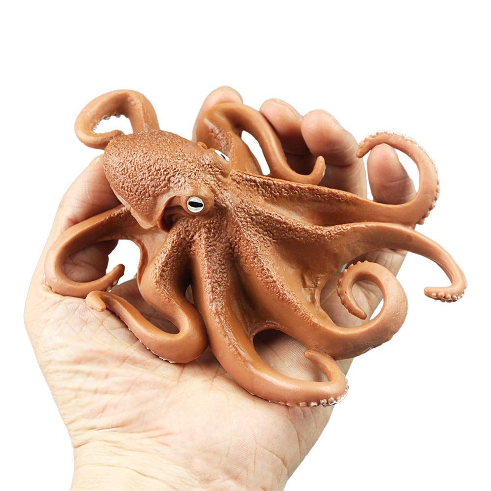 Realistic simulated octopus model toy from Everything Baby, ideal for sea life pretend play and educational science collection.