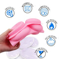 Silicone oval soap mold for DIY crafts and soap bars, pebble-shaped, suitable for baby and kids nursing and feeding projects.