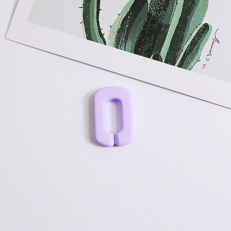 Set of five U-shaped open link rings and paperclip chain jewelry for bracelets, necklaces, anklets, and accessories.