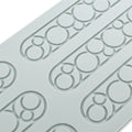 Chocolate silicone 3D hollow feather leaf fondant mold for cake decorating and sugar craft, featuring geometric shapes.