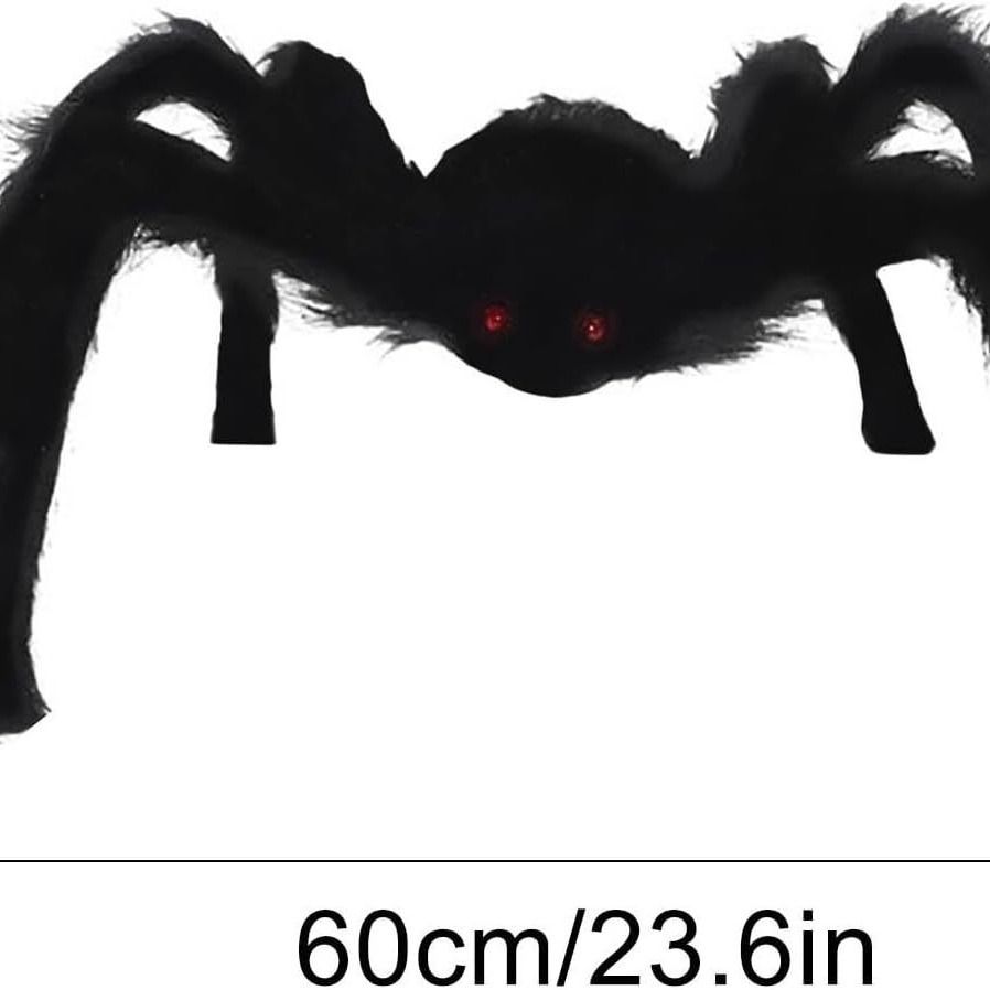 Giant hairy Halloween spider decoration by Everything Baby, plush outdoor spider for yard and garden Halloween home decor