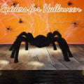 Giant hairy Halloween spider decoration by Everything Baby, plush outdoor spider for home, yard, and garden Halloween party decor