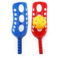 Kids outdoor scoop and toss game with 2 scoops and 2 balls, perfect for kids and adults to play on the lawn.
