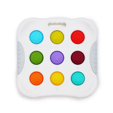 Sensory baby toy for 10+ months from Everything Baby featuring push and pop bubbles for toddlers' fine motor skill development.