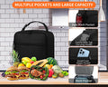 Reusable insulated lunch box for men, women, and kids, featuring a compact design suitable for daily snacks and meals.