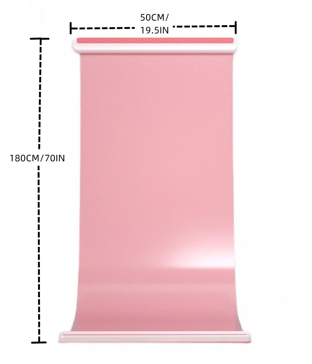 Pink slide board for fitness beginners and professionals, 70x19.5 inches, ideal for home exercise and outdoor play.