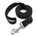 Black durable nylon dog training leash for obedience, recall, agility, and play, designed for safe puppy training.