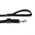 Black nylon dog training leash designed for obedience, agility, and safety, suitable for puppies and dogs during training sessions.