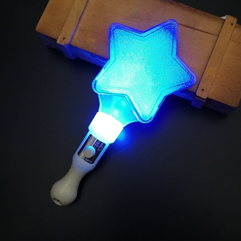 Set of three light-emitting stick props with headdresses for children's birthday and carnival pretend play performances.