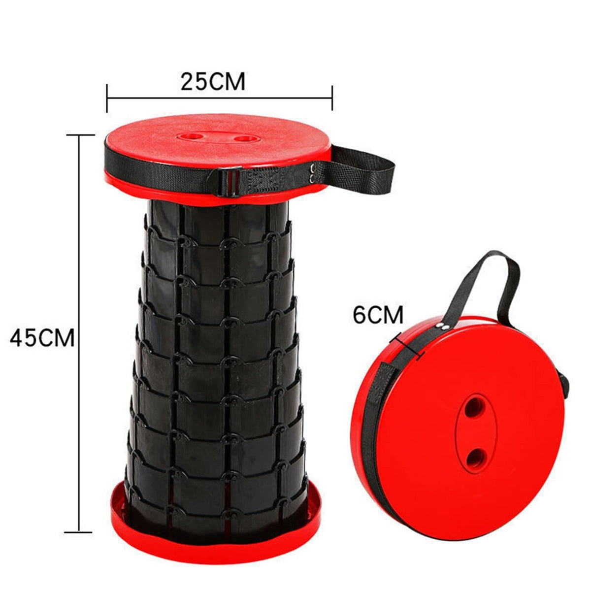 Portable folding camping stool by Everything Baby, lightweight and collapsible seat for outdoor and indoor use, ideal for camping and fishing.