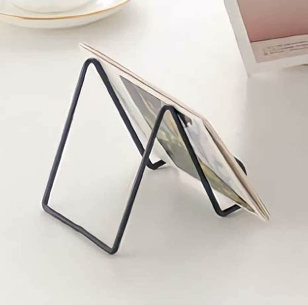 Metal square wire cutting board stand, versatile tray holder suitable for cheeseboards, platters, or cookbooks.