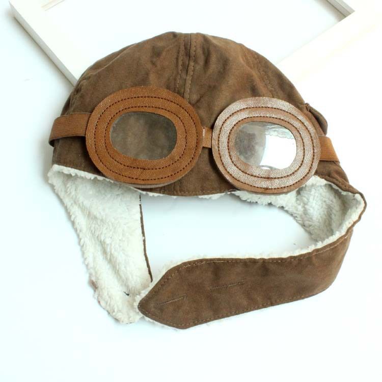 Unisex baby pilot aviator fleece hat with earflaps and earmuffs, warm winter cap for kids by Everything Baby.