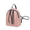Pink vegan leather mini backpack for women, convertible shoulder bag with casual style, ideal for teens and outdoor travel.