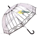 Clear bubble umbrella for girls and women with dome shape, auto open transparent rain umbrella, ideal for kids and kids' pretend play.