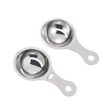 Egg Yolk Separator, Stainless Steel Egg White Separator ，Dishwasher Safe Kitchen Bake Tool, Silver （2pcs）