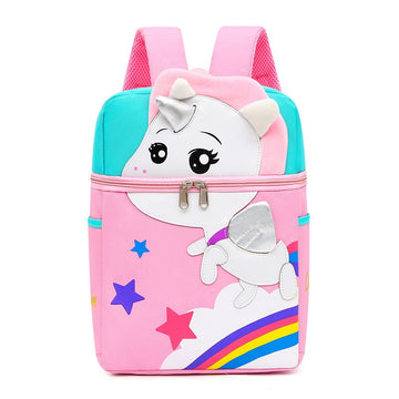 Toddler Backpack for Girls, Lunch Backpack Cute 3D Cartoon Animal Waterproof School Bag for Baby Girl Boy 2-5 Years