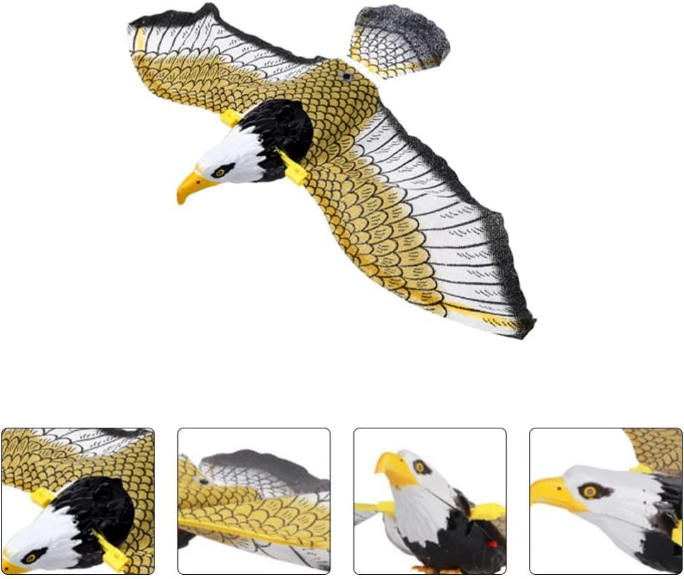 Two electronic simulation flying bird toys for cats with lights, hanging automatic interactive bird toys for indoor cats.