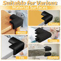 Black baby corner protector from Everything Baby, soft foam guard for table and crib corners to prevent injuries.