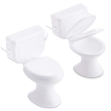 Miniature baby toilet seat toy for dollhouse pretend play by Everything Baby, includes two small bathroom accessories for kids' play.