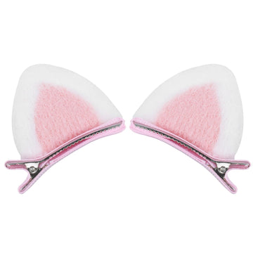 Baby girl cat ears hair clips with bows and alligator clips, cute hair accessories for toddlers and teens.