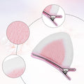 Baby girl cat ears hair clips with bow design, alligator clips, suitable for toddlers and teens, from Everything Baby.