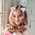 Cute cat ears hair clips with bowknot design, baby girl hair accessories, alligator clips for toddlers and teens.