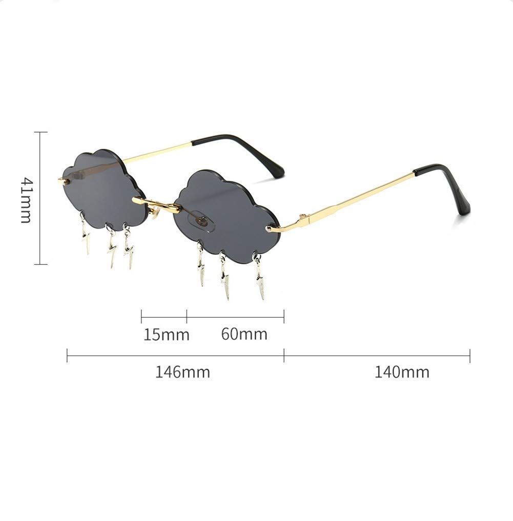 Cute rimless girl’s sunglasses with cloud-shaped frames, trendy vintage 90s style, fun disco-inspired design for kids.