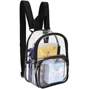 Black mini waterproof backpack for girls by Everything Baby, ideal for sports, festivals, and outdoor activities.