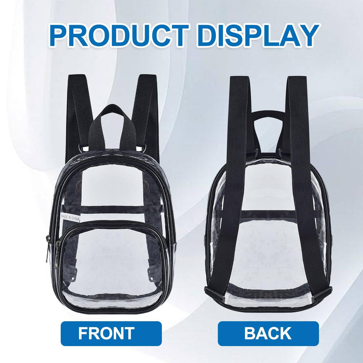 Black mini waterproof backpack for girls by Everything Baby, suitable for sports, festivals, and outdoor activities.