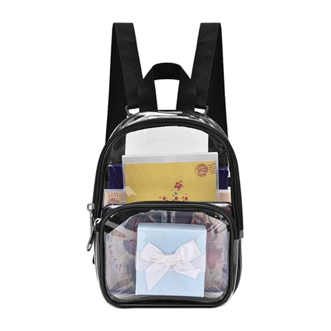 Black mini waterproof backpack for girls by Everything Baby, ideal for sports, festivals, and outdoor play.