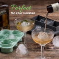 Silicone ice cube tray with 3 rose and 3 heart-shaped molds, clear funnel lid, ideal for novelty ice cubes from Everything Baby
