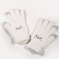 Warm touch screen cycling gloves for kids by Everything Baby, knitted with cute cartoon embroidery and soft, skin-friendly material.