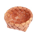 Wooden woven storage basket for kids, featuring a natural wood finish, ideal as a toy box or household storage solution.
