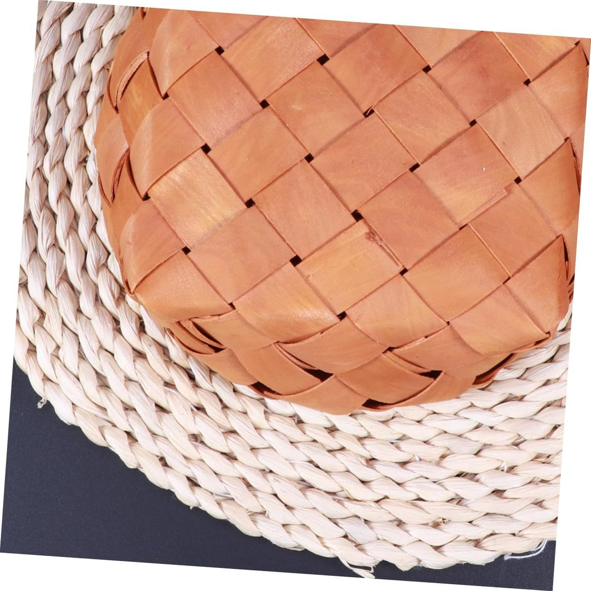 Wooden woven storage basket for kids, ideal for toy organization, made by Everything Baby, featuring a natural wood finish.