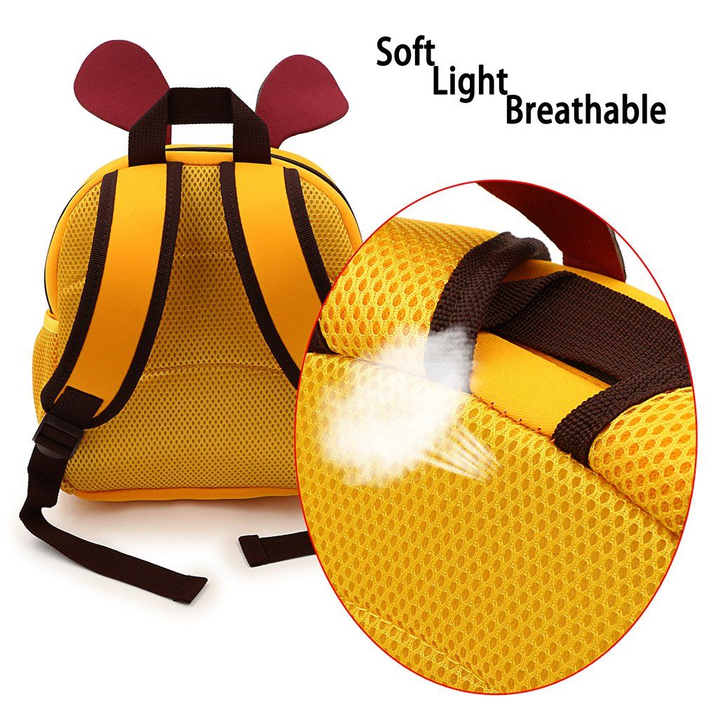 Cute neoprene toddler backpack for boys and girls featuring cartoon designs, perfect for kindergarten and preschool.