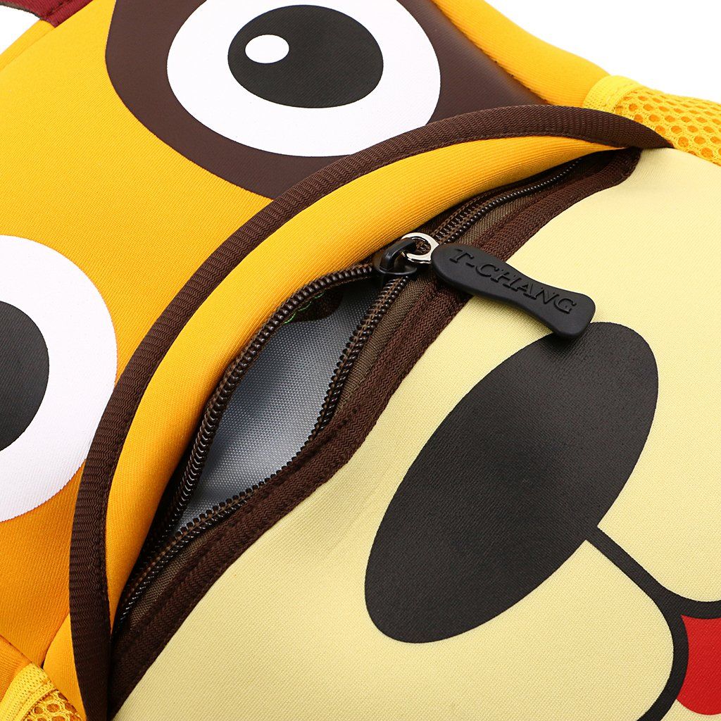 Cute toddler backpack for boys and girls featuring cartoon design, made of neoprene, perfect for preschool and kindergarten kids.