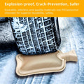 Rubber hot water bottle with soft cover, 2-liter capacity, ideal for pain relief and soothing cramps, from Everything Baby.