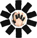 Black summer finger sleeves for kids, elastic trigger braces and knuckle compression protectors, designed for arthritis and sports support.