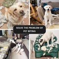 Dog tug toy with jute pillow and two handles, ideal for interactive tug of war and puppy training play.