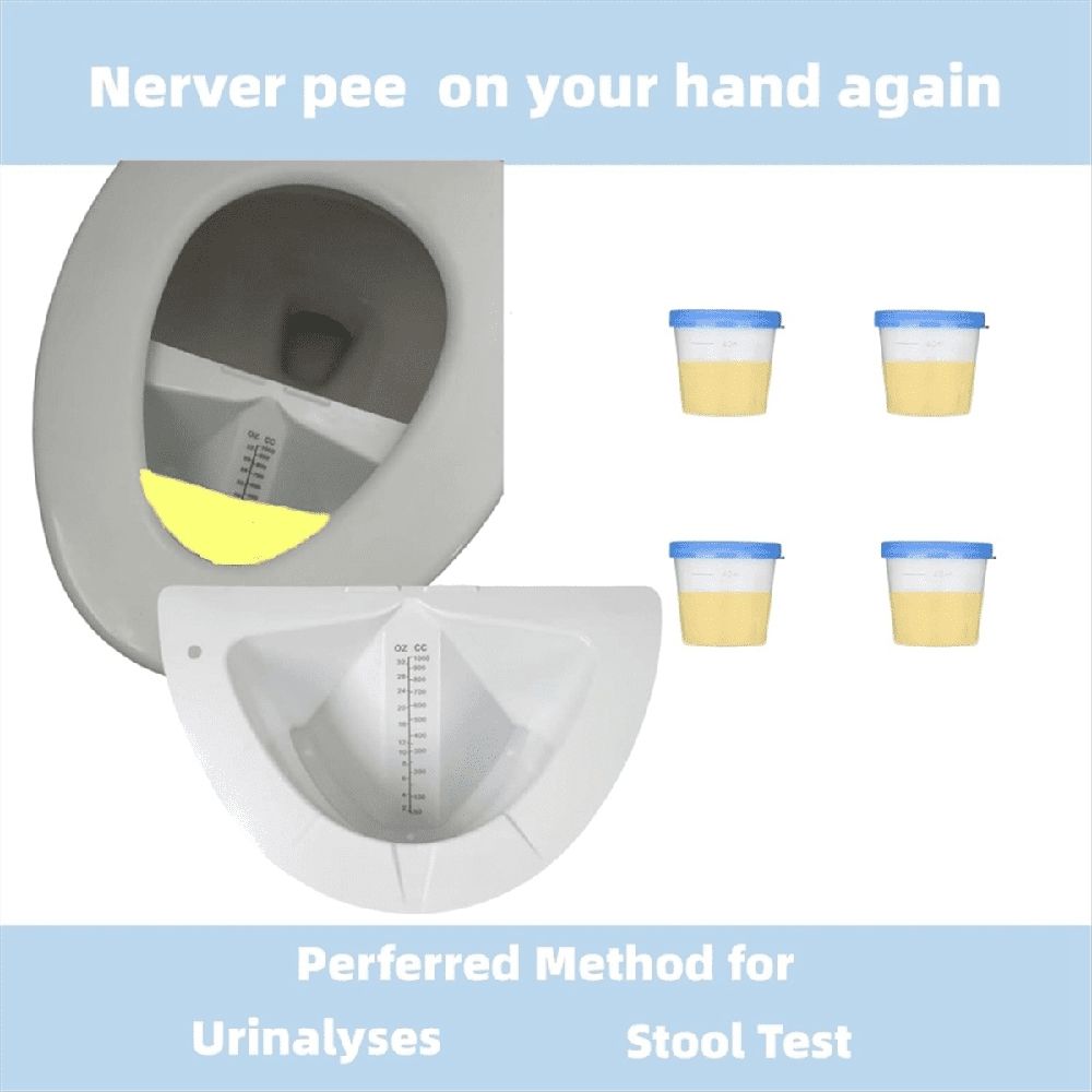 10-pack of female urine collection hats for toilet and stool sample collection, 32oz capacity, suitable for baby health and grooming.