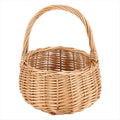 Wicker picnic basket with handle by Everything Baby, ideal for outdoor picnics, garden decor, and storage.