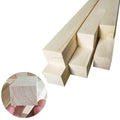 Six basswood carving blocks for woodworking hobby kits, ideal for beginners and kids, shown in a set with natural wood texture.