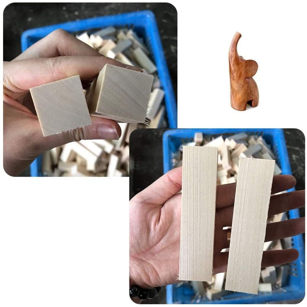 Six basswood carving blocks for wood hobby kits, suitable for beginners and kids, part of Everything Baby building toy set.
